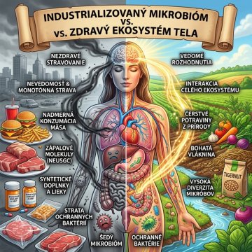 FAKT č. 16 – Nezdravým stravovaním vytvárame industrializovaný mikrobióm, v ktorom mnohé prospešné mikróby chýbajú.