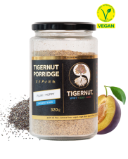 TIGERNUT Unsweetened porridge with poppy and plums