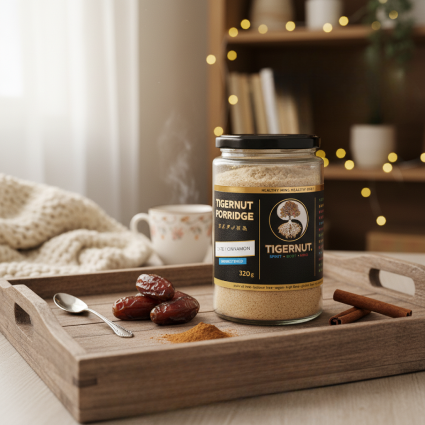 TIGERNUT Porridge mit Datteln und Zimt - Množstvo: 1  ks