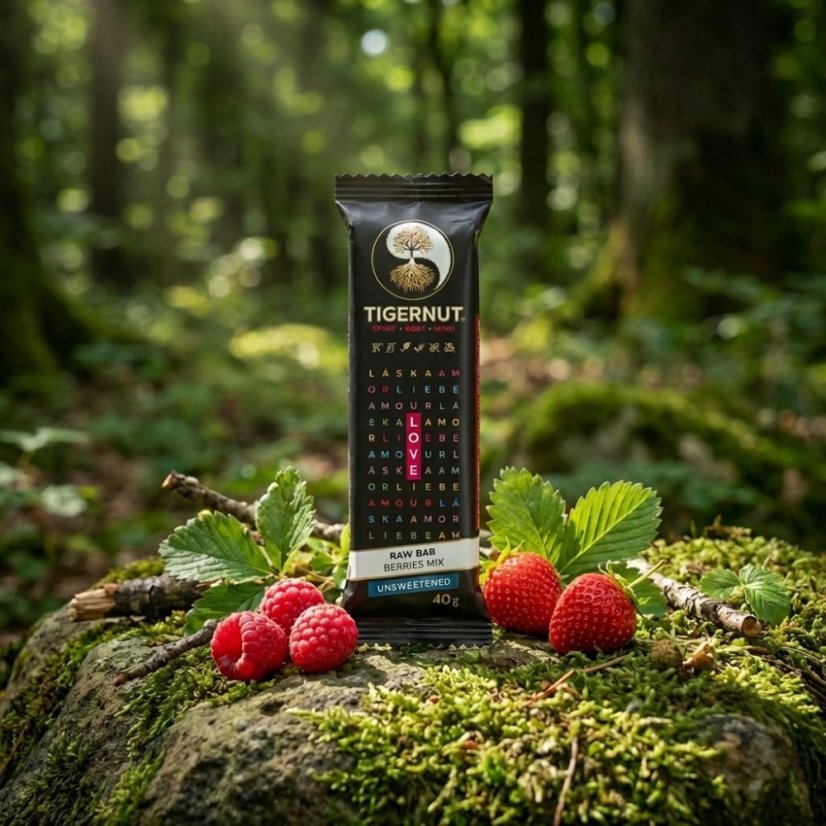TIGERNUT RAW Riegel mit Beeren - Množstvo: 1ks