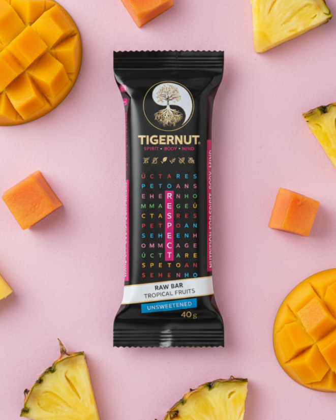 TIGERNUT RAW tyčinka s tropickým ovocím - Množstvo: 1ks