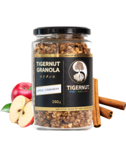 Granola from peeled tiger nut Slices from Valencia with Apples and Cinnamon
