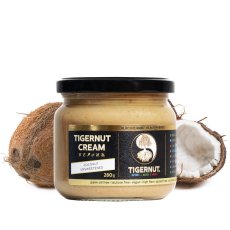 Cream made from roasted peeled tiger nuts from Valencia with coconut, no added sugar