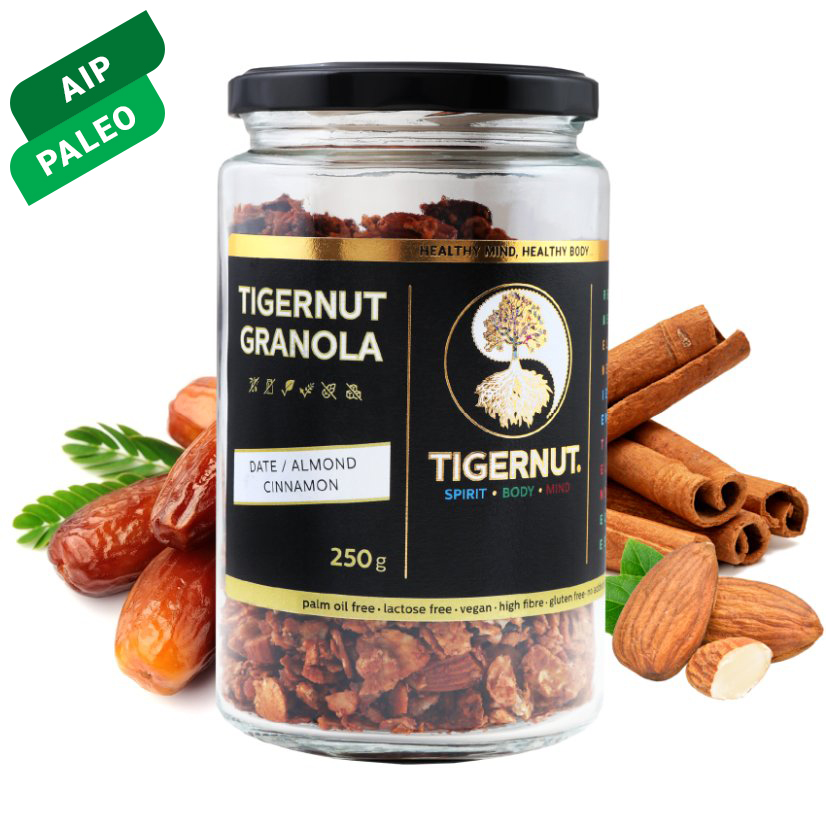 TIGERNUT Granola s ďatlami, mandlami a škoricou