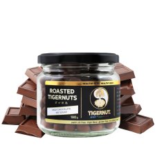 Pražené tigrie orechy s mliečnou čokoládou bez cukru