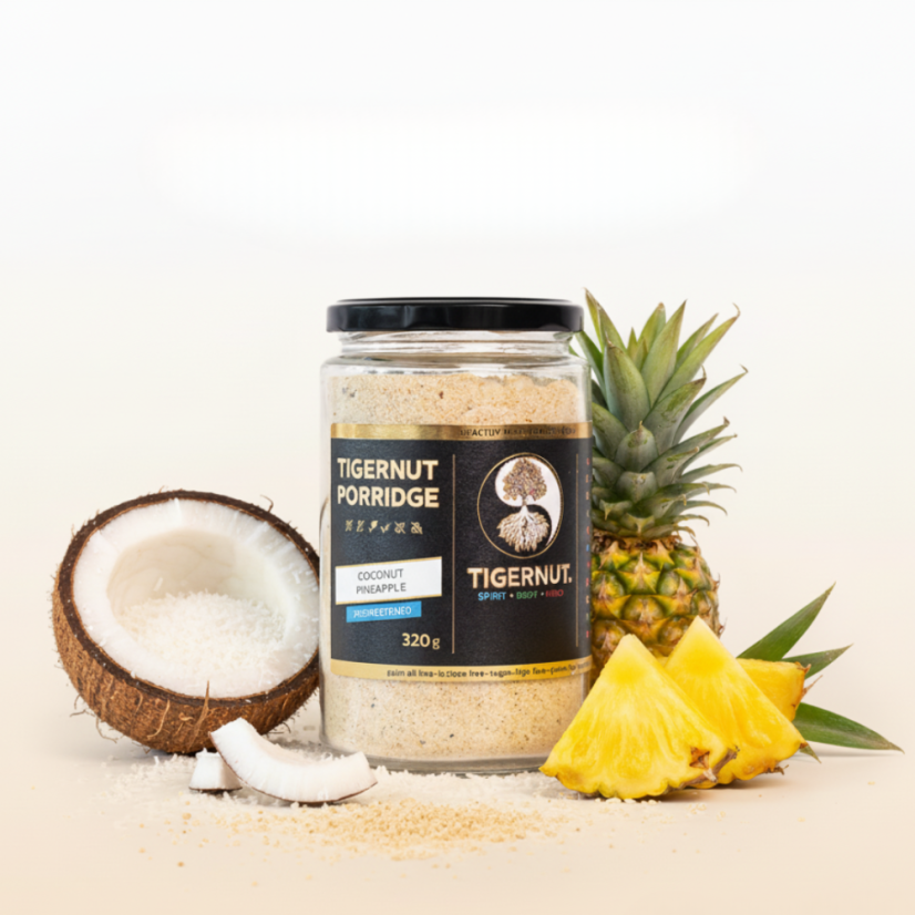 TIGERNUT Unsweetened porridge with coconut and pineapple - Množstvo: 1  ks