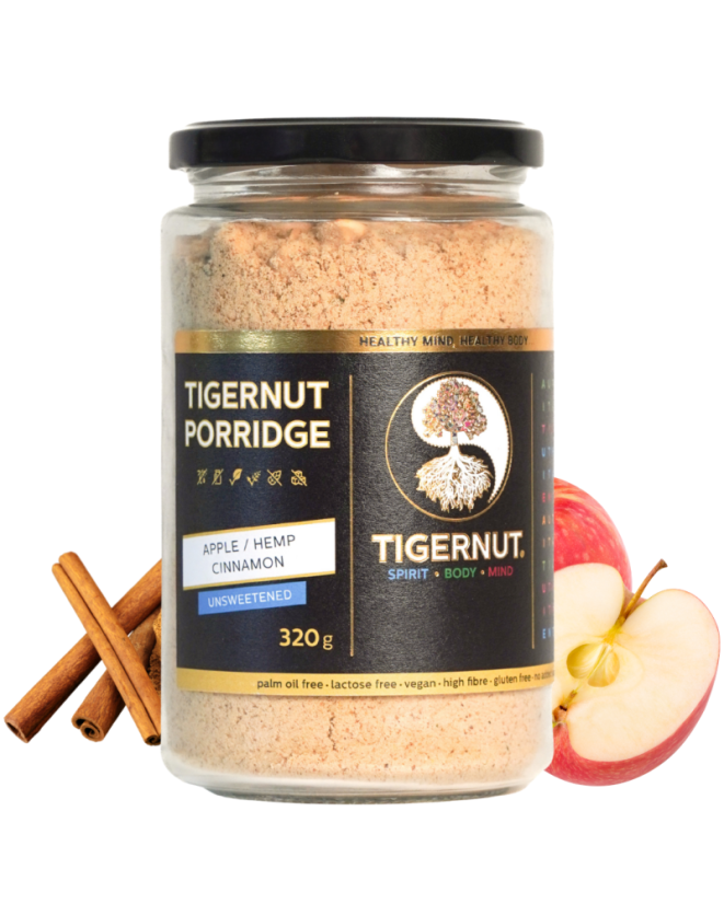 Porridge mit Apfel, Zimt und Hanfsamen