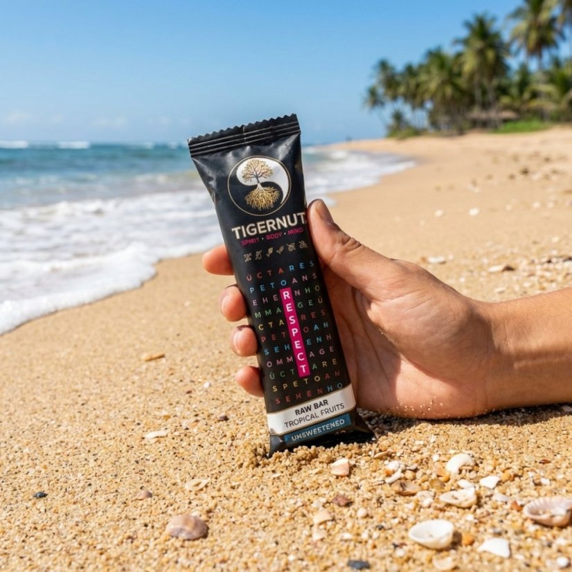 TIGERNUT RAW tyčinka s tropickým ovocem