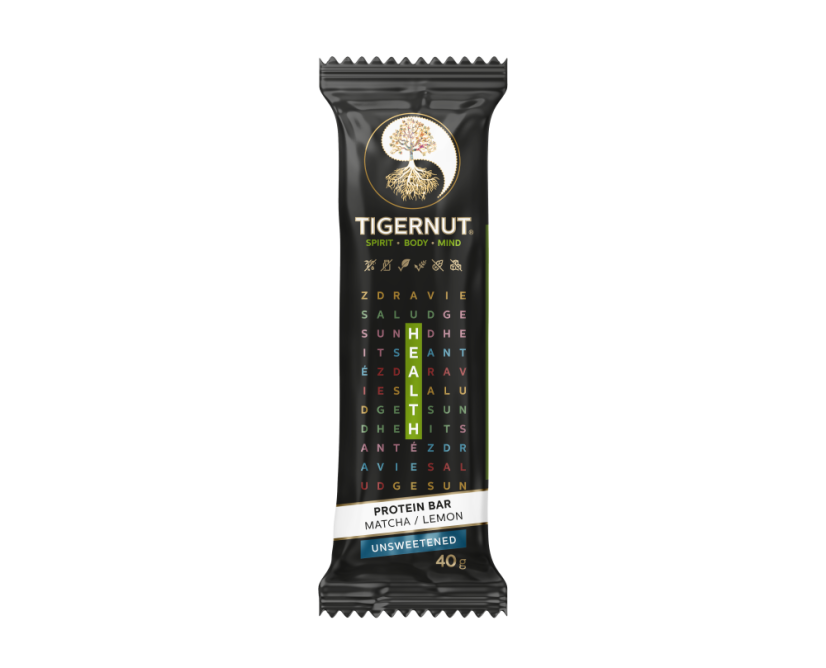 TIGERNUT Proteinriegel mit Matcha und Zitrone