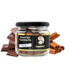Roasted tiger nuts with milk chocolate and cinnamon