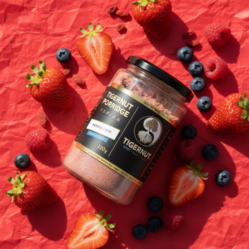 TIGERNUT Unsweetened porridge with berries and goji